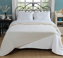 Load image into Gallery viewer, 100% Soft Premium Ringspun Cotton Thermal Blanket - King - Ivory - Snuggle in These Super Soft Cozy Cotton Blankets - Perfect for Layering Any Bed - Provides Comfort and Warmth for Years