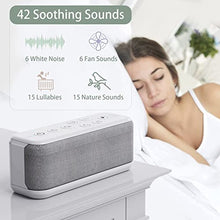 Load image into Gallery viewer, Portable Sound Machines,White Noise Machine with Non Looping Natural Soothing Sounds,Sleep Timer and Memory Function,USB Charge Port,Powered by DC or Battery Travel Sleep Machine for Adults Baby Kids
