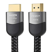 Load image into Gallery viewer, Zeskit Maya 8K 48Gbps Certified Ultra High Speed HDMI Cable 6.5ft, 4K120 8K60 144Hz eARC HDR HDCP 2.2 2.3 Compatible with Dolby Vision Apple TV 4K Roku Sony LG Samsung Xbox Series X RTX 3080 PS4 PS5