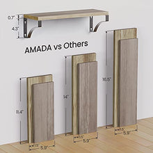 Load image into Gallery viewer, AMADA HOMEFURNISHING Floating Shelves Wall Mounted, Rustic Paulownia Wood Wall Shelves Set of 3 for Bedroom, Bathroom, Living Room, Kitchen, Office-AMFS02