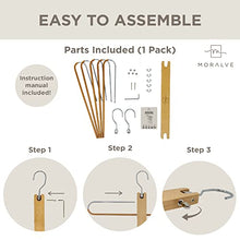 Load image into Gallery viewer, MORALVE Pants Hangers Space Saving - Hangers for Clothes Hanger Organizer - Jean Hangers Pants Rack Scarf Hanger Closet Space Saving Scarf Organizer - Magic Pants Hangers Pants Organizer 1 Pack