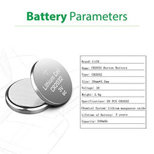Load image into Gallery viewer, LiCB CR2032 Battery,Long-Lasting & High Capacity CR 2032 3V Coin & Button Cell Lithium Batteries with Adaptive Power and Superior Safety (20-Pack)