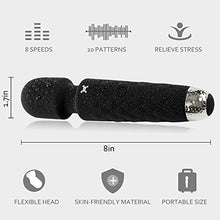 Load image into Gallery viewer, Allovers Personal Magic Waterproof Wand Massager, Mini Handheld Rechargeable Neck Shoulder Back Body Massage with 8 Powerful Speeds&20 Pulsating Patterns for Sports Recovery & Muscle Aches (Black)