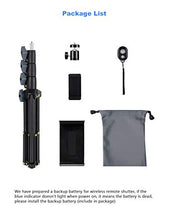 Load image into Gallery viewer, Phone Tablet Tripod, 51" Extendable Smartphone & Tablet Tripod Stand with Phone/Tablet Holder Mount & Remote, Compatible with Tablet/Phone/Camera for Selfies/ Video Recording/ Vlogging/ Live Streaming