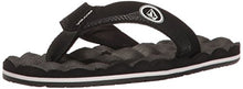 Load image into Gallery viewer, Volcom Boys' Recliner Youth FLIP Flop Sandal, Black/White, 5 M US Big Kid