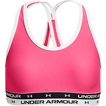 Load image into Gallery viewer, Under Armour Girl's Cross-Back Solid Bra (Big Kids) Cerise LG (14-16 Big Kids)