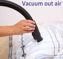 Load image into Gallery viewer, 8 Jumbo Clothing Storage Bags Vacuum (40"x30") Space Sealer Bags Saver for Comforters Clothes Blankets Travel & Home 80% More Space Saver Hand Pump Included