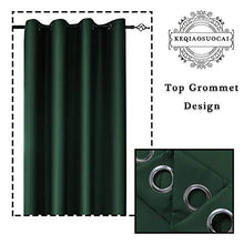 Load image into Gallery viewer, KEQIAOSUOCAI Green Emerald Window Curtains 95 Inch Room Darkening Blackout Curtain Set Thermal Insulated Grommets Drapes for Bedroom Living Room 2 Panels