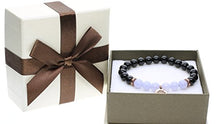 Load image into Gallery viewer, COAI Womens Lotus Tourmaline Blue Lace Agate Stone Bracelet