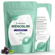 Load image into Gallery viewer, VoomVaya MenoSlim - Menopause Weight Supplement for Women, Herbal Tea with Rooibos, Cardamom, Black Cohosh, Licorice for Hot Flashes, Bloating, Night Sweat Relief - 30 Tea Bags - Acai Berry