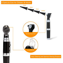Load image into Gallery viewer, Otoscope Kit,Professional Diagnostic Ear Care Tool with 2.5V Halogen Light, 3X Magnification, 4 Speculum Tips Size - for Children, Adults, Pets, etc.