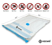 Load image into Gallery viewer, Vacwel Jumbo Vacuum Storage Bags for Clothes, Quilts, Pillows, Space Saver Size 43x30” Extra Strong (Pack of 6)