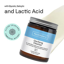 Load image into Gallery viewer, Facetheory Clarifying Cleanser C2 with Glycolic Acid | Exfoliating Cream Cleanser | Cleanse, Congested, Blemish-prone Skin | Removes Makeup | Vegan & Cruelty-Free | Made in UK | Mandarin | 170ml