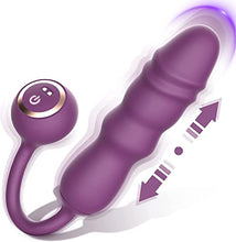 Load image into Gallery viewer, Thrusting G Spot Dildo Vibrator - Clitoral Vibrator with 10 Vibrating 9 Thrusting Modes Dildo Sex Rose Toy for Clitoris G Spot Nipple Anal Stimulation Adult Sensory Toys for Women Male Couple Pleasure