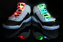 Load image into Gallery viewer, The Noodley Kids Toys for Boys LED Light Up Gloves and Flashing Shoelaces Toy for Autistic Children Cosplay Halloween Costume Stocking Stuffers Ages 4 5 6 7 (Small, Black)