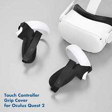 Load image into Gallery viewer, KIWI design Silicone Grip Cover for Meta/Oculus Quest 2 Accessories, Protector with Knuckle Straps (Black, 1 Pair)