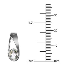 Load image into Gallery viewer, The Diamond Deal Lab Created Oval 6.00MM London Blue Topaz Gemstone December Birthstone Heart Pendant Necklace Charm in 10k SOLID Yellow Gold With 18" Chain