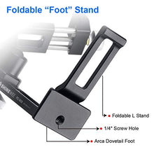 Load image into Gallery viewer, Phone Holder Adapter for Tripod, On Table iPhone Stand, Arca QR, 1/4" Screw Mount, 360 Degree Ball Head Rotate & Tilt Vertical & Horizontal, Fits iPhone 6 7 8 X 11 Pro Se Samsung Phone Clamp