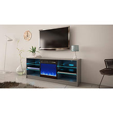 Load image into Gallery viewer, Meble Furniture Manhattan Electric Fireplace Modern 58" TV Stand