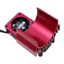 Load image into Gallery viewer, REhobby RC Motor Fan Radiator Aluminum Heat Sink Twin Cooling Fan for 1/10 RC Car 540/550 Track HSP HPI Wltoys Himoto Tamiya (red)