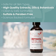 Load image into Gallery viewer, Eva Naturals Retinol Serum for Face with Hyaluronic Acid, Vitamin E & Organic Aloe - Retinol Face Serum that Reduce Wrinkles, Fine Lines & Dark Spots - Vitamin A, Anti Aging Serum (Double Sized 2oz Bottle), 2 Pack