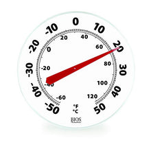 Load image into Gallery viewer, BIOS Dial Thermometer, Black and White, 12"