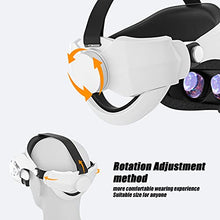 Load image into Gallery viewer, Head Strap for Oculus Quest 2, Halo Strap & Silicone Face Cover Set - Adjustable Replacement for Elite Strap - Accessories for VR - Reduce Face Pressure Comfortable Soft Touch (White)