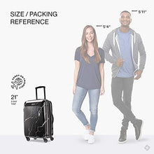 Load image into Gallery viewer, American Tourister Moonlight Hardside Expandable Luggage with Spinner Wheels, Black Marble, 2-Piece Set (21/24)