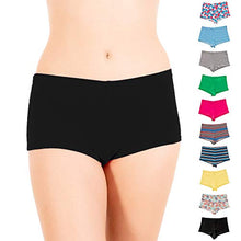 Load image into Gallery viewer, Alyce Intimates Womens Cotton Boyshort Panty, Pack of 10