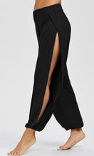 Load image into Gallery viewer, AvaCostume High Slit Harem Pants Women Hippie Harem Pants Trousers Black M