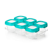 Load image into Gallery viewer, OXO Tot Baby Blocks Food Storage Containers, Teal, 2 Ounce