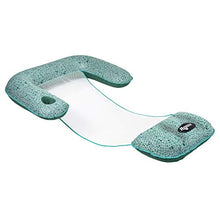 Load image into Gallery viewer, AQUA Mosaic 3-in-1 Pool Chair Lounge, Inflatable Pool Float, Multi-Purpose Pool Chair (Lounge, Drifter, Chair), Green Mosaic
