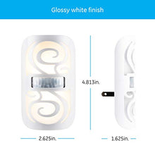 Load image into Gallery viewer, GE LED Motion Sensor Night Light, Motion-Boost, Plug-in, Dusk-to-Dawn, Energy Efficient, UL-Certified, Ideal Nightlight for Bedroom, Bathroom, Kitchen, Hallway, 58561, White Swirl, 1 Pack