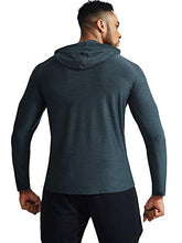 Load image into Gallery viewer, Neleus Men's 3 Pack Dry Fit Running Shirt Long Sleeve Workout Athletic Shirts with Hoods,5071 Dark Grey,Light Grey,Slate Grey,US 2XL,EU 3XL