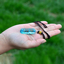 Load image into Gallery viewer, Orgone Pendant- Blue Aquamarine Healing Crystal based Orgone Pendant necklace with Orgone Energy-Emf Protection-Inner Growth-Psychic Strength Booster