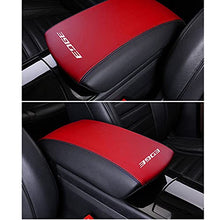 Load image into Gallery viewer, XITER Car Armrest Cover Saver, 1 Pc Center Console Leather Pad Fit for Ford Edge 2015-2021, Central Console Armrest Box Protector Interior Accessories (Black+Red)