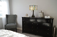 Load image into Gallery viewer, Serena D'italia Tiffany Style Table Lamps Contemporary, Mosaic Stained Glass Lamp, Antique, Victorian, Vintage Styling, Double Pull Chain (Blue, White, Yellow)