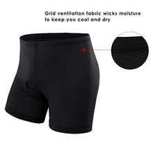 Load image into Gallery viewer, Ohuhu Padded Bike Shorts for Mens 3D Padded Cycling Bicycle Underwear Black