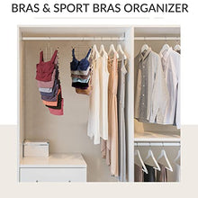 Load image into Gallery viewer, ZEDODIER Tank Tops Hangers,Bra Hanger 2 Pack Metal Space Saving Hanger Closet Organizer for Tank Tops, Bras, Camisoles, Scarfs or Belts