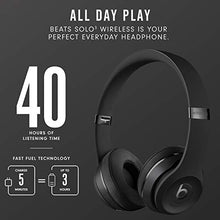 Load image into Gallery viewer, Beats Solo3 Wireless On-Ear Headphones - Apple W1 Headphone Chip, Class 1 Bluetooth, 40 Hours Of Listening Time - Black (Latest Model)