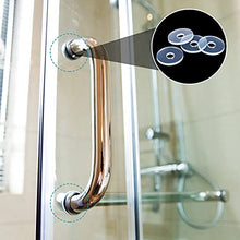 Load image into Gallery viewer, 3/4 Inch Clear Vinyl Replacement Washer Flat Washer Gasket 1/16 Inch (2 mm) Thickness Washer Spacer for Glass Shower Door Handles/Towel Bars, 3/4 Inch Standoff Cap Assemblies (10)