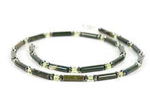 Load image into Gallery viewer, Bloodstone Necklace for Men, Natural Gemston, Peridot, Hematite Choker, Handmade Gemstone Jewelry