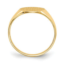 Load image into Gallery viewer, 14k Yellow Gold 11.0x9.5mm Signet Band Ring Size 5.00 Fine Jewelry For Women Gifts For Her