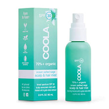 Load image into Gallery viewer, COOLA Organic Scalp Spray & Hair Sunscreen Mist with SPF 30, Dermatologist Tested Hair Care for Daily Protection, Vegan and Gluten Free, Ocean Salted Sage, 2 Fl Oz