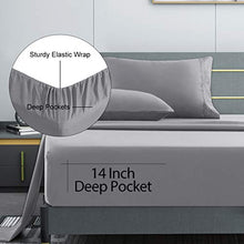 Load image into Gallery viewer, Starcast Bed Sheet Set Queen Size Soft Microfiber 1800 Thread Count Bedding Sheet Set Deep Pocket, Wrinkle,Fade Resistant, Breathable, Hotel Luxury Cooling Sheets Set-4 Piece (Grey