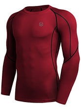 Load image into Gallery viewer, Neleus Men's 3 Pack Compression Workout Long Sleeve Shirts,5030,Black,Grey,Red,3XL
