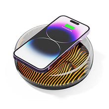 Load image into Gallery viewer, FTOYIN Night Light with Wireless Charge, Volcano Shape 15W Fast Wireless Charging Bedside Lamp Table Lamp for Gift Bedroom Nightstands Kids Room Living Room Office, Black
