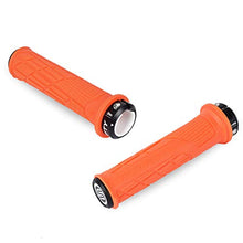 Load image into Gallery viewer, FIFTY-FIFTY Single Lock-on Mountain Bike Grips, Bicycle Handlebar Locking Grips, Non-Slip MTB Handle Grips (Orange)