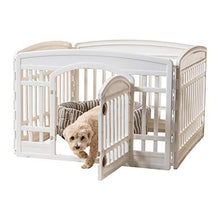 Load image into Gallery viewer, IRIS USA (586680) 24'' 4 Panel Exercise Pet Playpen with Door, White Cl-604E