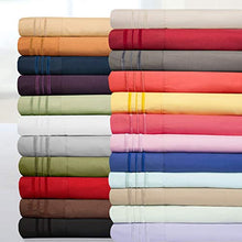 Load image into Gallery viewer, 1800 Thread Count Sheet Set – Soft Egyptian Quality Brushed Microfiber Hypoallergenic Sheets – Luxury Bedding Set with Flat Sheet, Fitted Sheet, 2 Pillow Cases, Queen, Gray